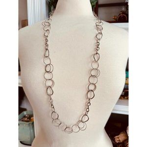 Silver link necklace